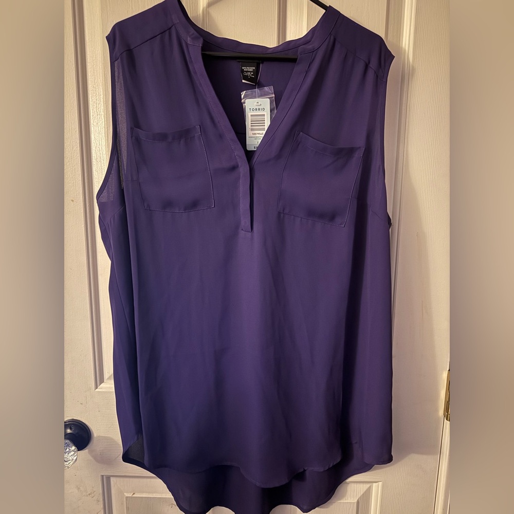 Torrid Deep Purple Sleeveless Blouse